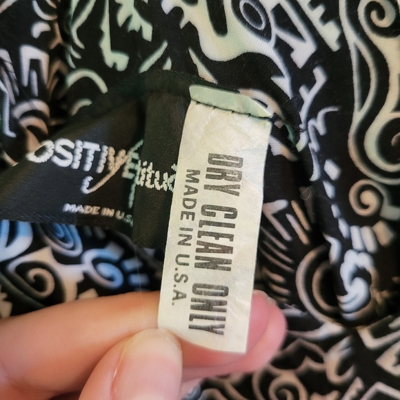 Vintage 90s Positive Attitude Black White Tank Dress - Picture 6 of 6